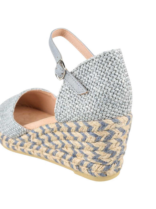 Amarpies Platforme dama în stil espadrile Albastru