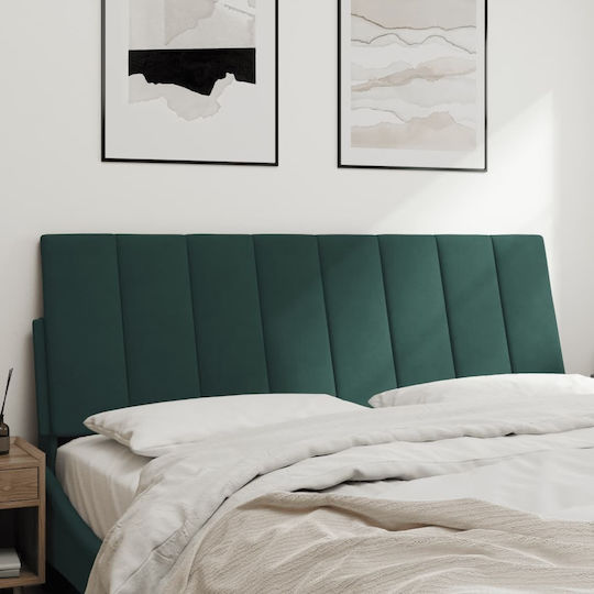 vidaXL Fabric Bed Headboard Cushion Dark Green 140x45cm
