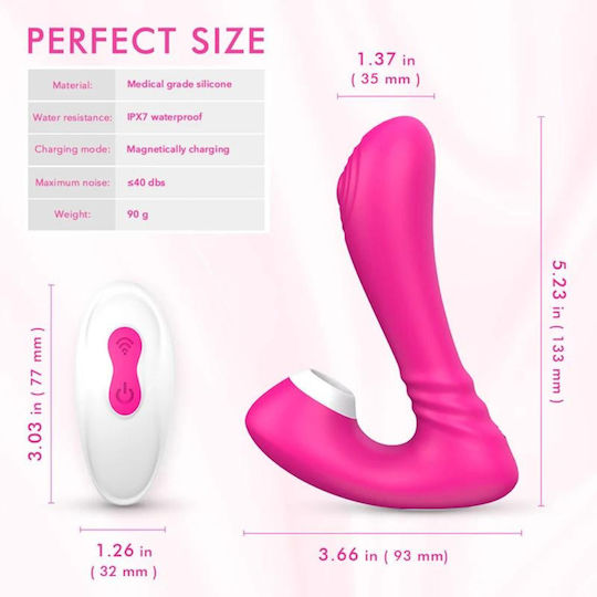 Lyst Kabelloser G-Punkt-Vibrator mit Absaugung Mit 9 Absaugungen & 9 Silikon-Vibrationen