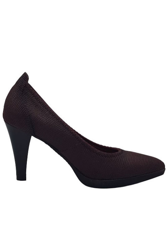 Hispanitas Leder Pumps Burgundisch