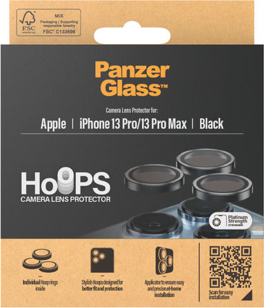 PanzerGlass Hoops Προστασία Κάμερας Tempered Glass Μαύρο για το iPhone 13 Pro / 13 Pro Max