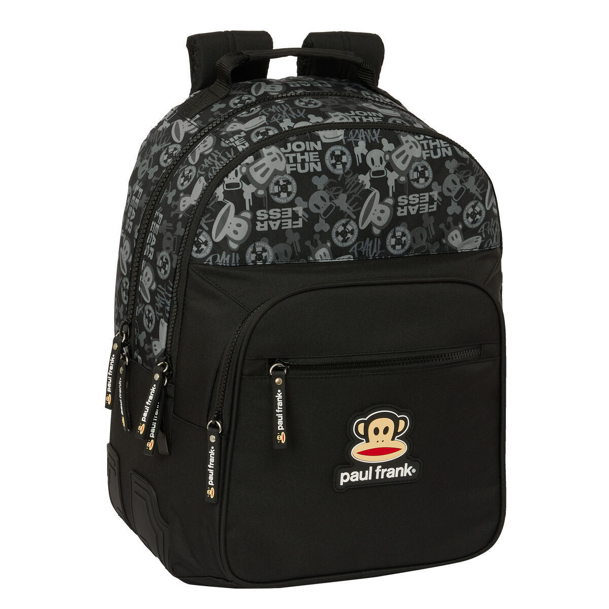 School Bag Paul Frank Join The Fun Black 32 X 42 X 15 Cm