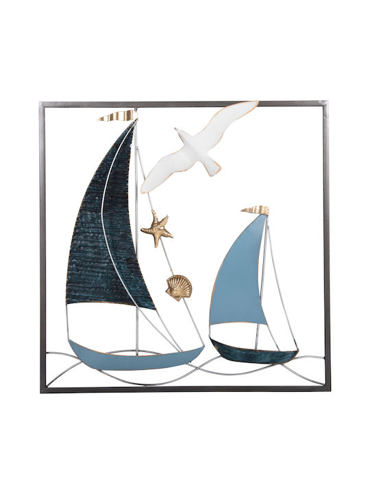HomeMarkt Wall Decor Made of Metallic 50x6x50cm