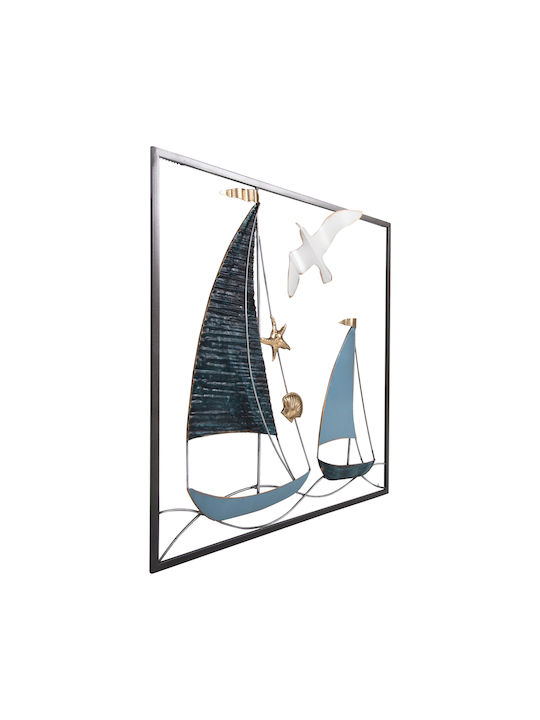 HomeMarkt Wall Decor Made of Metallic 50x6x50cm