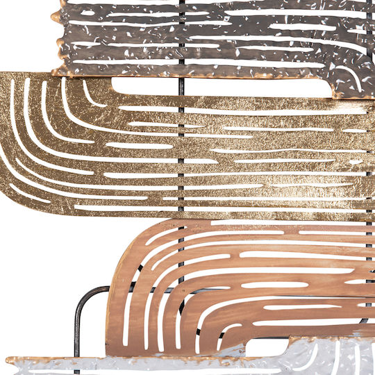 Freebox Geometric Brown Metallic Wall Decor Element 109x4x58cm (Various Colors)