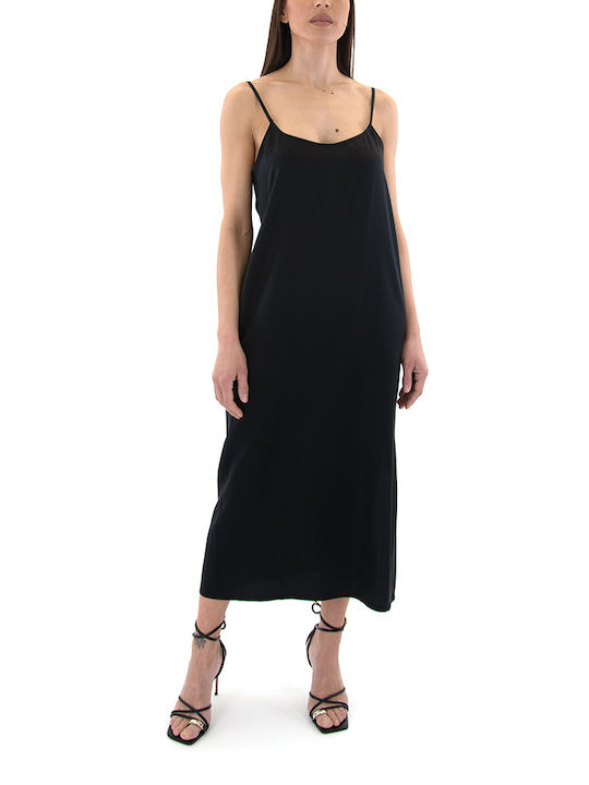 Kramma Midi Rochie Slip Rochie Negru