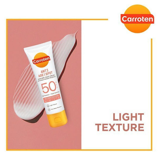 Carroten Anti-Age | Anti-Spot Αδιάβροχη Αντηλιακή Κρέμα Προσώπου SPF50 50ml