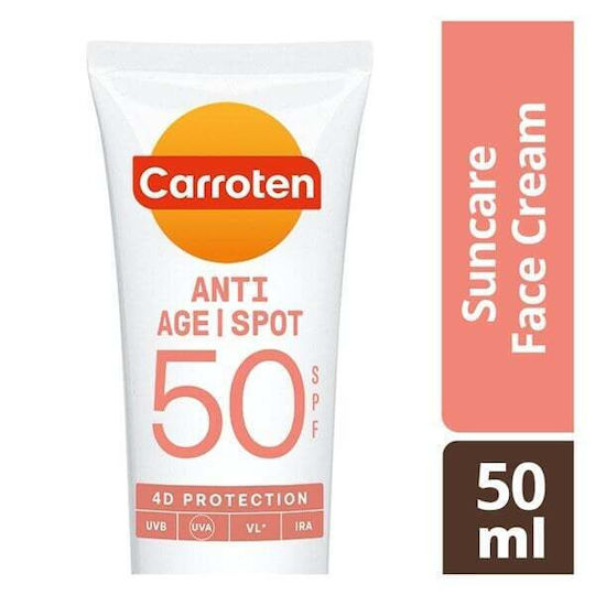 Carroten Anti-Age | Anti-Spot Αδιάβροχη Αντηλιακή Κρέμα Προσώπου SPF50 50ml