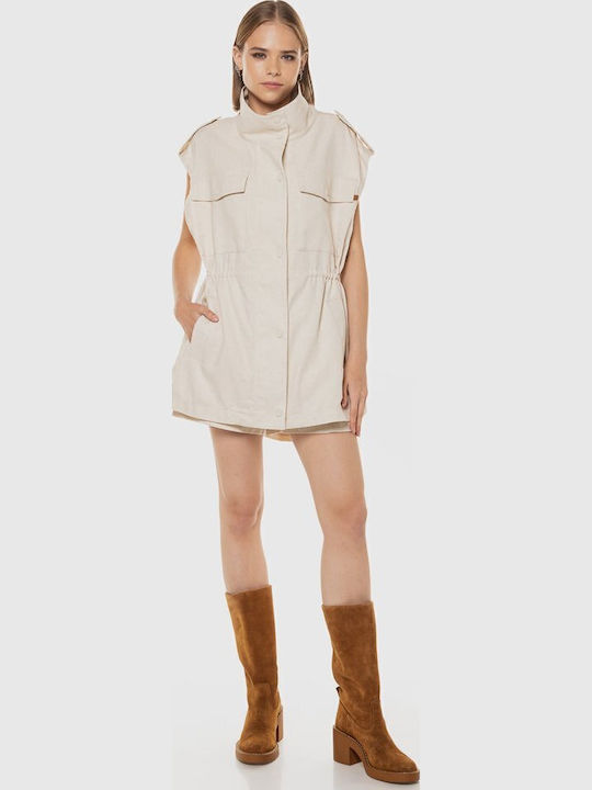 Women's Short Lifestyle Jacket for Winter White