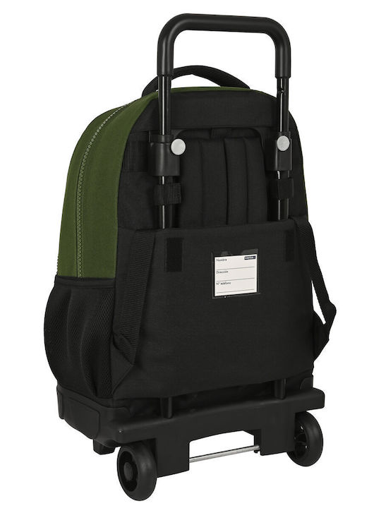 School Bag With Wheels Safta Dark Forest Black Green 33 X 45 X 22 Cm