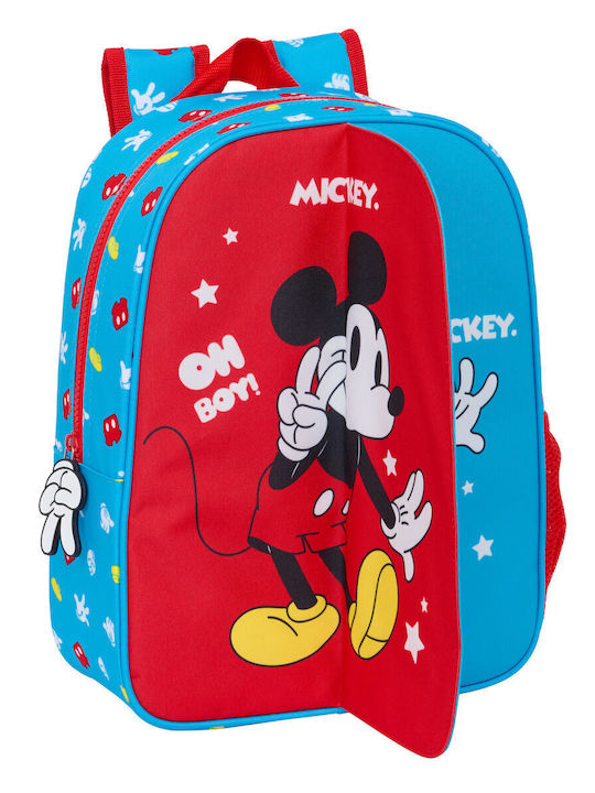 Σχολική Τσάντα Mickey Mouse Clubhouse Fantastic Μπλε Κόκκινο 26 X 34 X 11 Cm