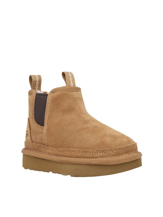 Ugg Australia Детски кожени боти Кафяв