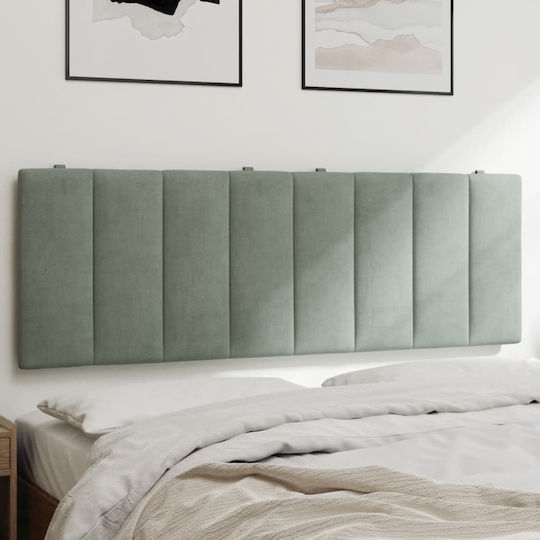 vidaXL Stoff-Kopfstütze für Betten Hellgrau 140x45cm