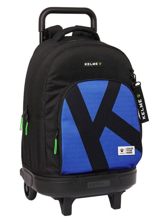 School Bag With Wheels Kelme Royal Blue Black 33 X 45 X 22 Cm