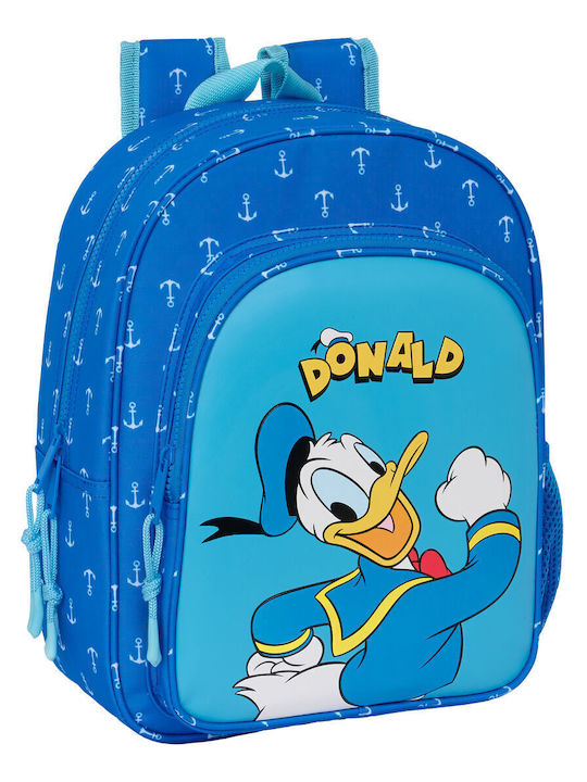 Σχολική Τσάντα Donald Μπλε 26 X 34 X 11 Cm