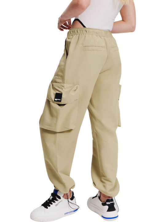 Dama Tesatura Pantaloni Cargo Bej