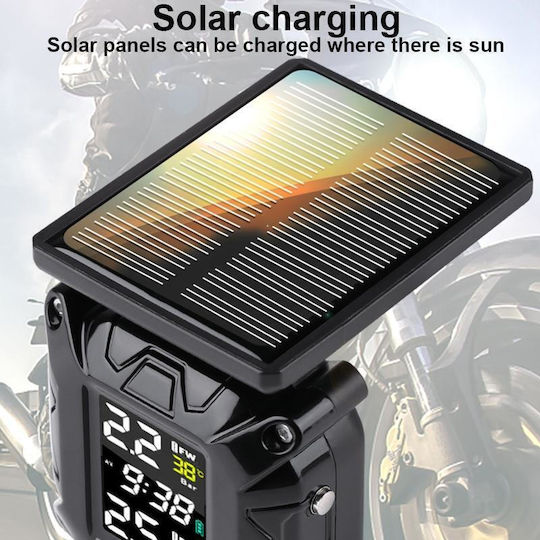 M9 Motorcycle Solar Wireless Tire Pressure Monitor Tire Pressure