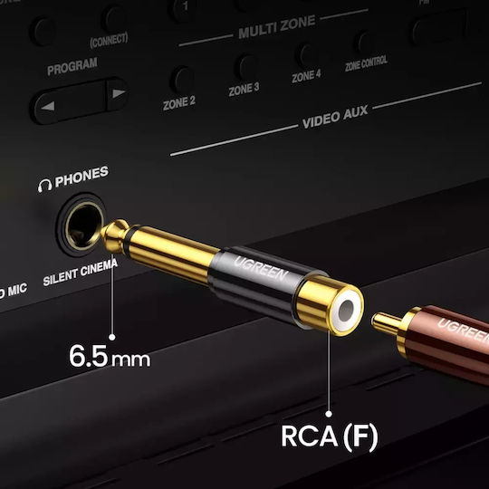 Ugreen Μετατροπέας RCA male σε RCA male Χρυσό 1τμχ 80731