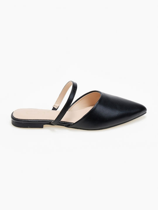 Issue Fashion Mules cu Toc în Negru Culoare