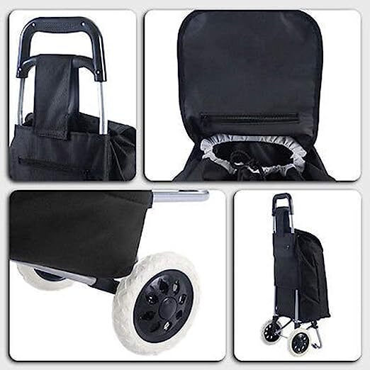 Shopping Trolley Black 55x55x55cm