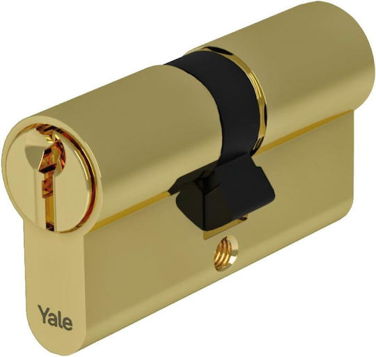 Yale Lock Cylinder Security 62mm with 3 Keys Gold