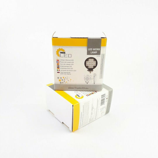 Kamar 12led Work Lamp Metal Round With Switch 12/24v