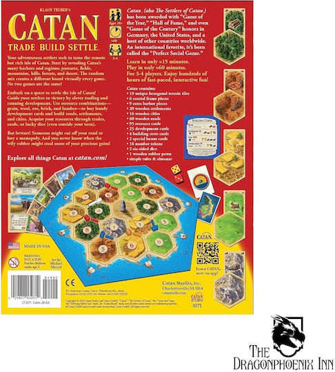 Board Game The Settlers of Catan - Trade Build Settle for 3-4 Players 12+ Years 29877030712