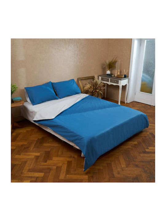 Heinner Σετ Σεντόνια Διπλά 200x220εκ. Blue (4τμχ)