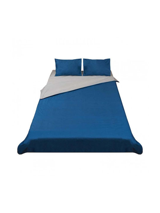 Heinner Σετ Σεντόνια Διπλά 200x220εκ. Blue (4τμχ)