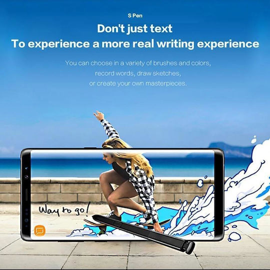 Touch Stylus S Pen Digitală pentru Galaxy Note 8 de culoare Negru
