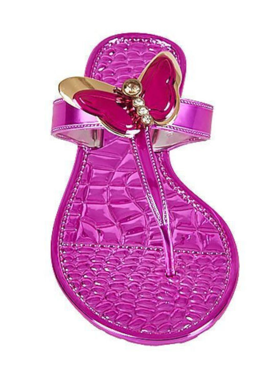 Frauen Flip Flops in Fuchsie Farbe