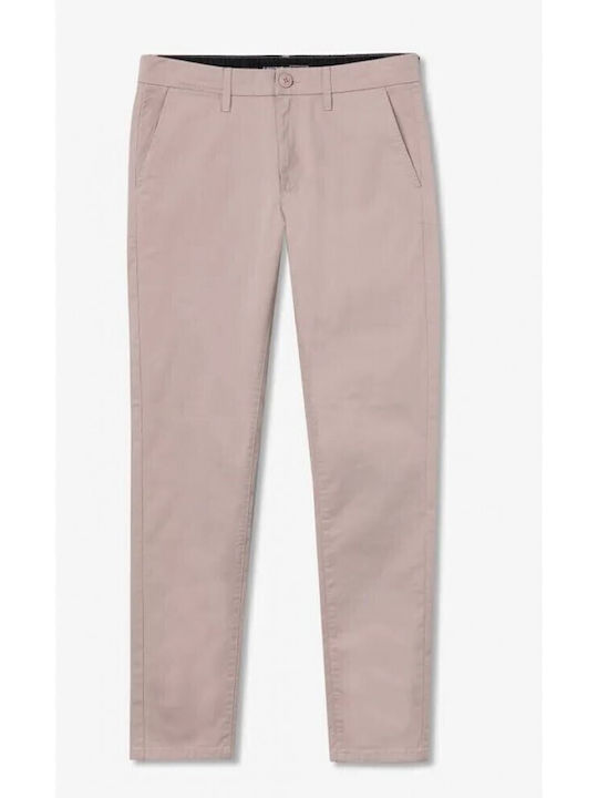 Παντελόνι Chino Ελαστικό σε Slim Εφαρμογή Ροζ