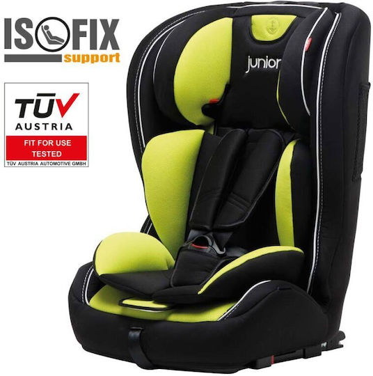 Petex Premium Plus Детско Столче за Кола с Isofix Black/Green