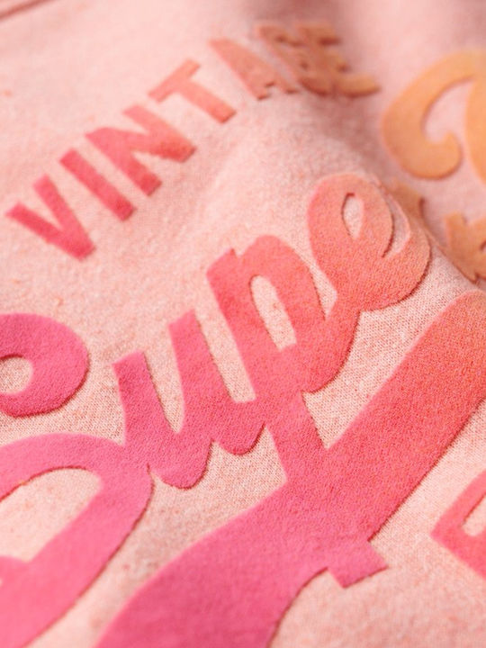Superdry Tonal Vintage Logo Φουτερ Γυναικeio W2012103a-9qs (9qs/peach Pink Marl)