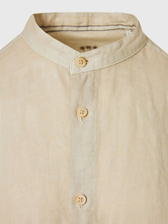 Long-sleeved Linen Shirt Sand