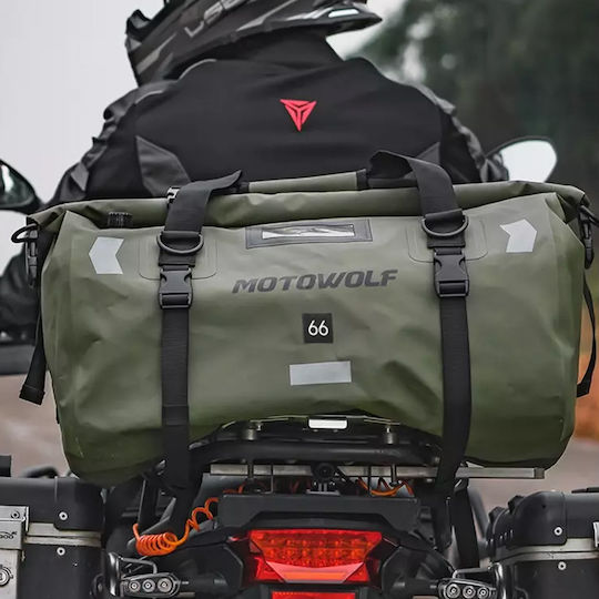 Motowolf Mdl0717 Motorcycle Tail Bag Waterproof 66l Khaki