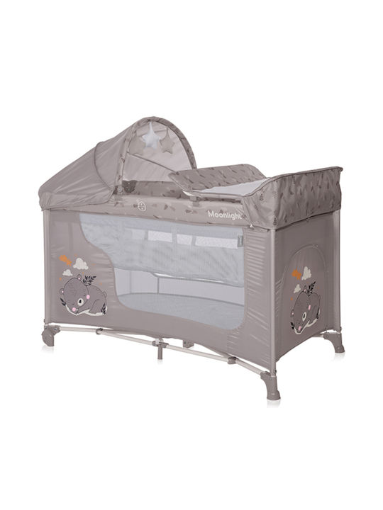 Lorelli Moonlight Playpen 2 Levels with Changing Table & Mattress Beige 126x70cm