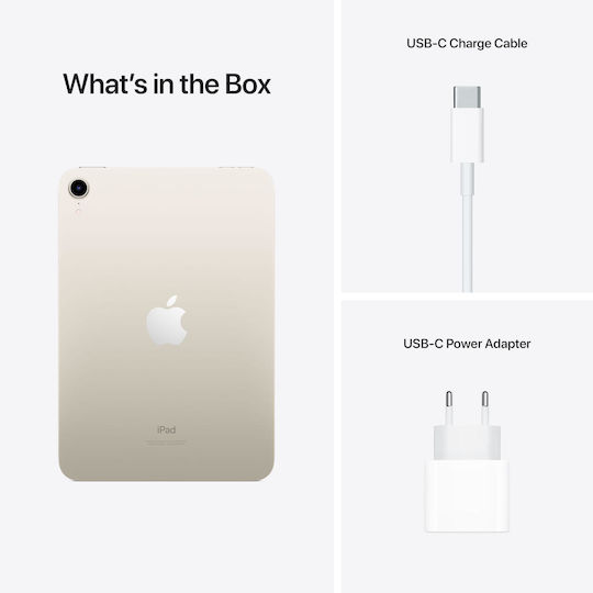Apple iPad Mini 2021 8.3Инчове (4ГБ/64ГБ) Starlight