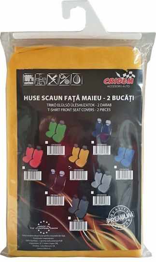 Cridem Undershirt Undershirt Front Seat Cover 2pcs - Galben