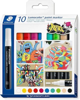 Staedtler Lumocolor 349 Marker Set 10 Pieces Multicolor