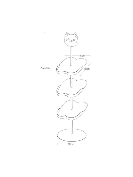 Yamazaki - Children's Shoe Rack Cat Bk