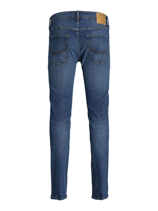 Jack & Jones Liam Original Pantaloni de Bărbați din Jean în Croială Skinny Albastru