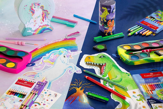 Faber Castell - Ξυλομπογιές Grip 18+6 Τμχ, Dinosaur 201546