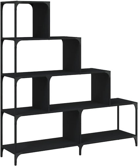 Bibliotecă Neagră 139x33.5x149cm