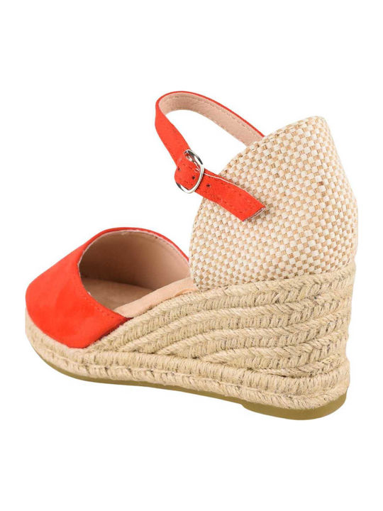 Damenplattformen im Espadrilles-Stil Rot