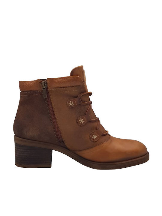 Pikolinos Leather Women's Ankle Boots Tabac Brown