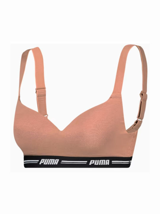 Puma Top Hang Women's Sports Bra without Padding Caramel.