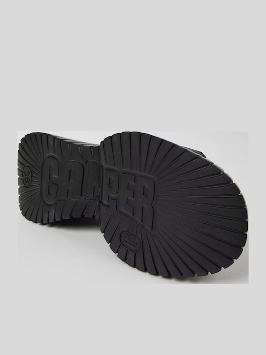 Leder Flache Sandalen für Damen in Schwarz Farbe