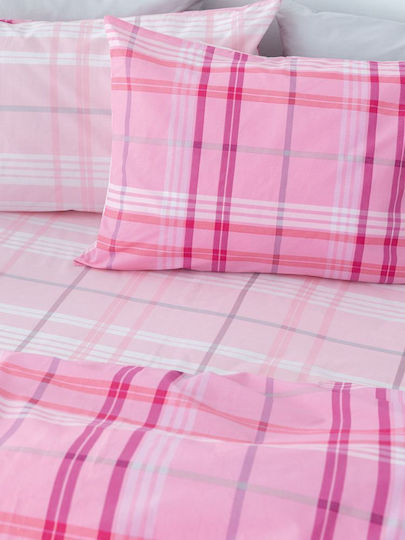 Palamaiki Set Cearșafuri King Size 265x260cm. Fashion Life Fl6242 Violet 4buc