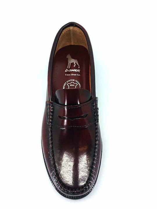 Men's Leather Loafers Burgundy